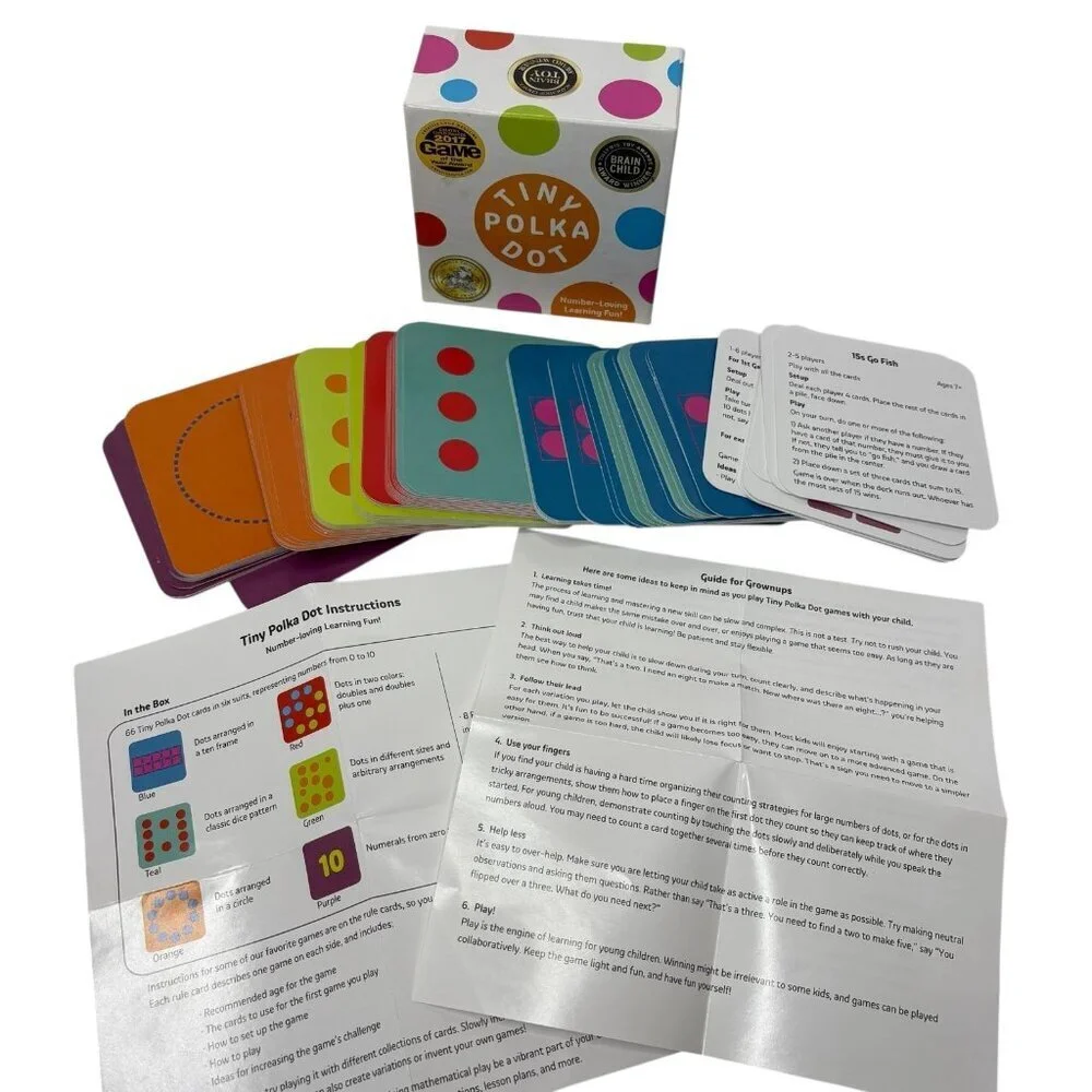 Tiny Polka Dot Math Literacy Game Math for Love Complete Ages 3-8 Homeschool